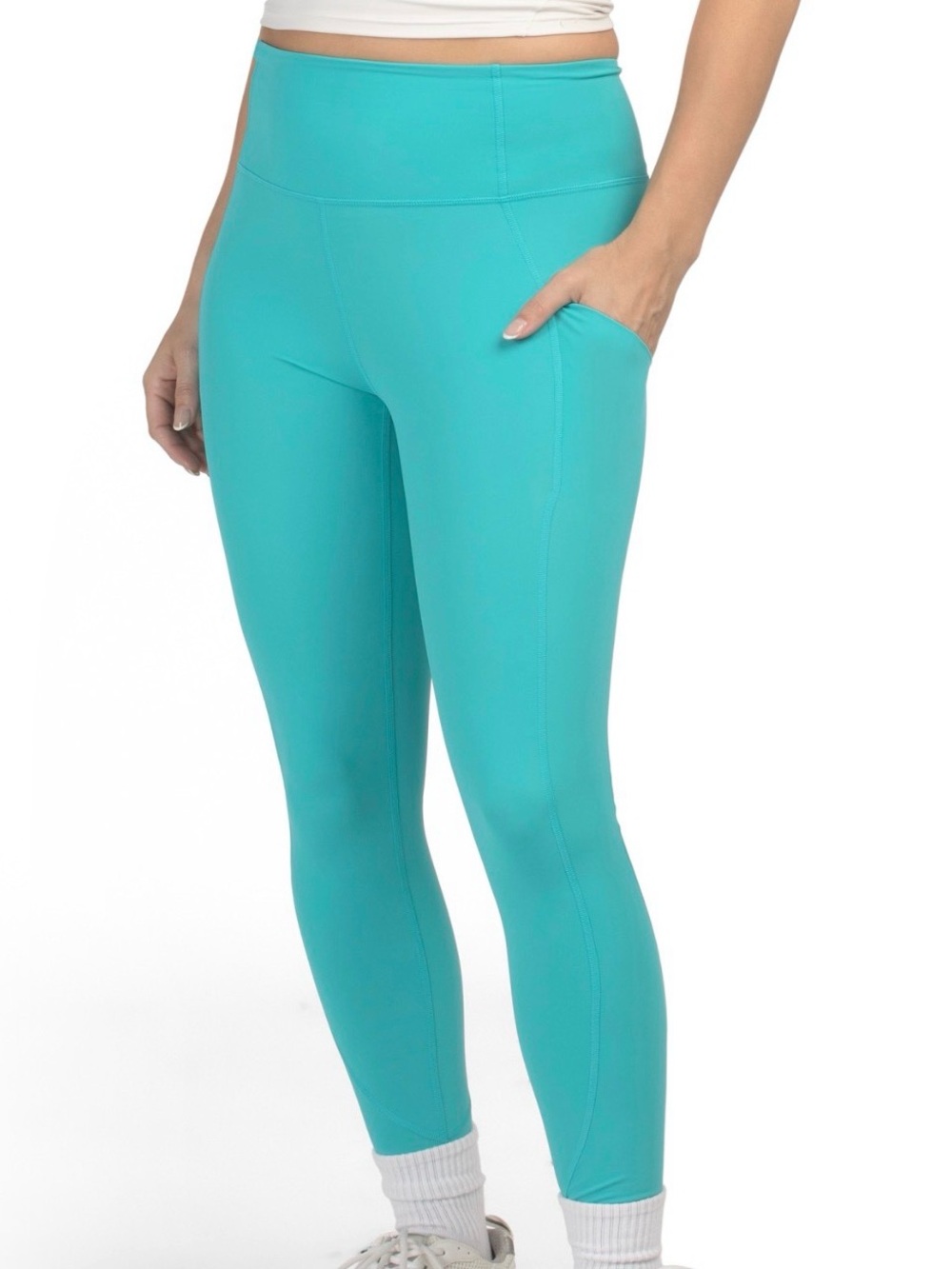 Greyson Soleil Lagoon Pocket Leggings New - Picture 2 of 16